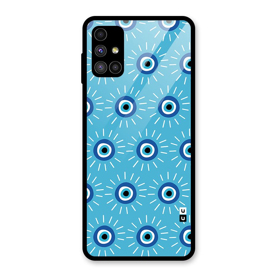 Evil Eves Away Glass Back Case for Galaxy M51