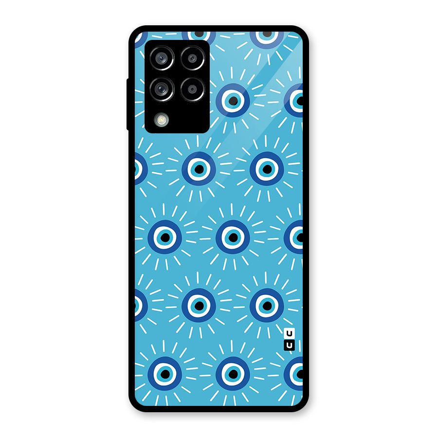 Evil Eves Away Glass Back Case for Galaxy M53 5G