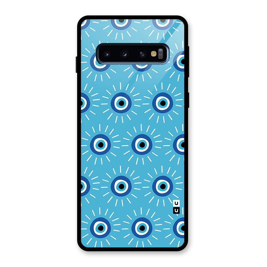 Evil Eves Away Glass Back Case for Galaxy S10