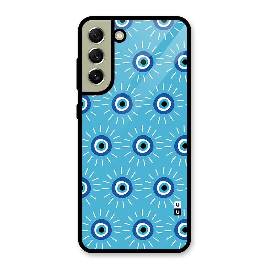 Evil Eves Away Glass Back Case for Galaxy S21 FE 5G