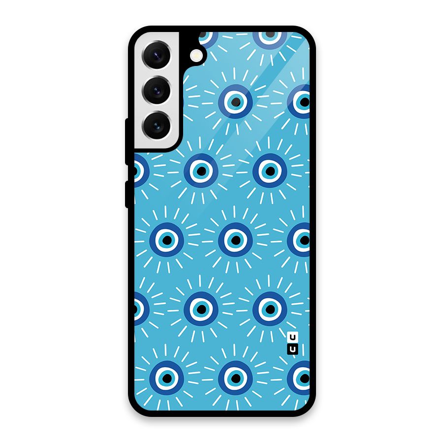 Evil Eves Away Glass Back Case for Galaxy S22 Plus 5G