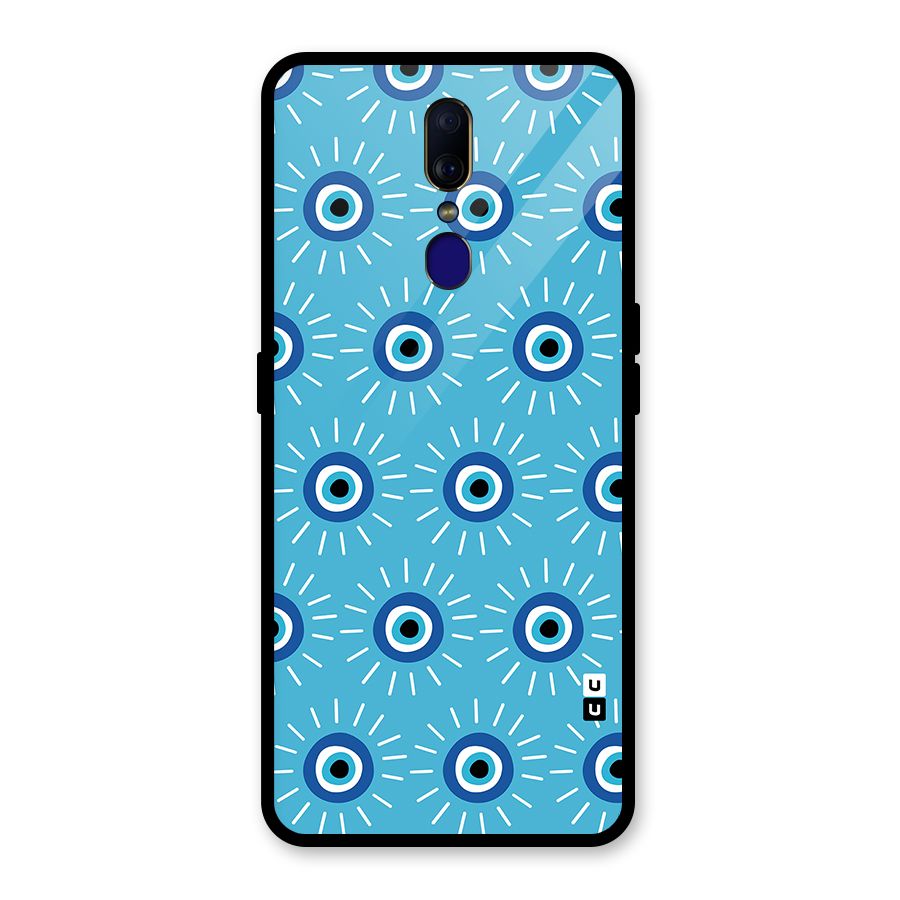 Evil Eves Away Glass Back Case for Oppo F11