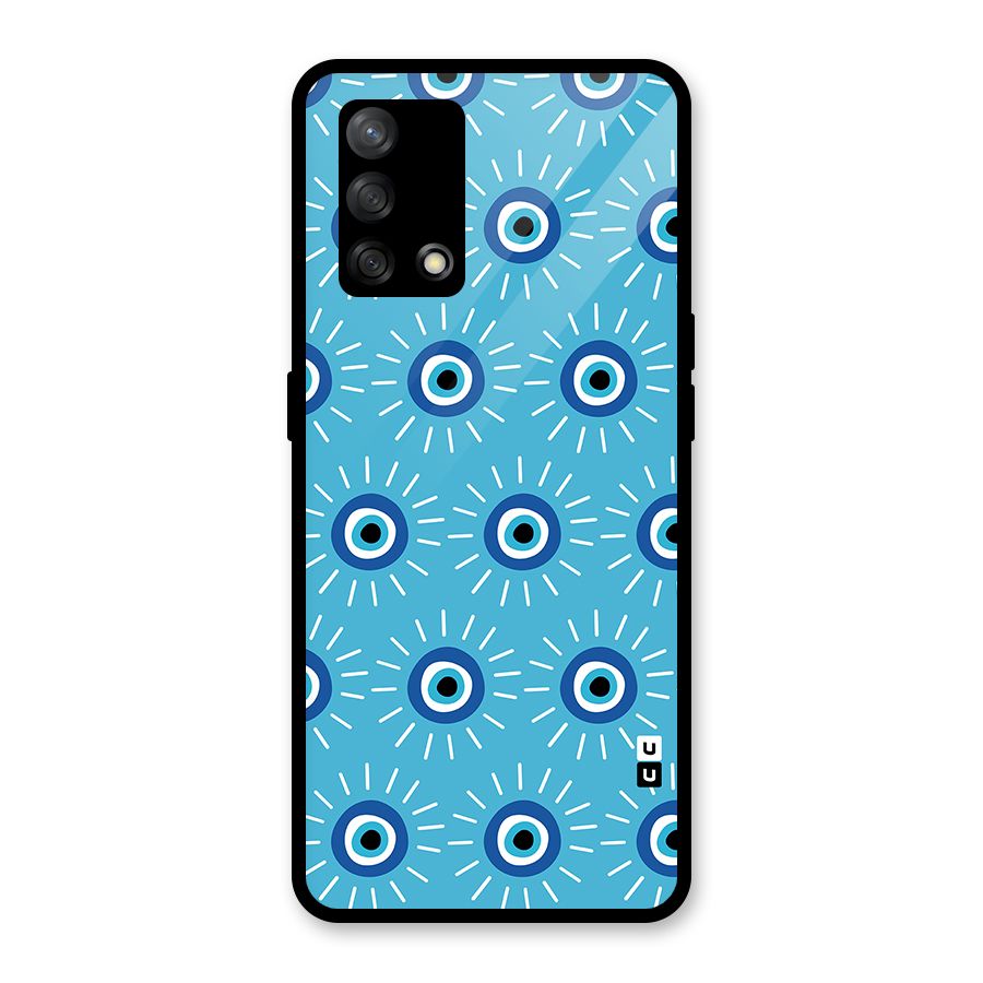 Evil Eves Away Glass Back Case for Oppo F19