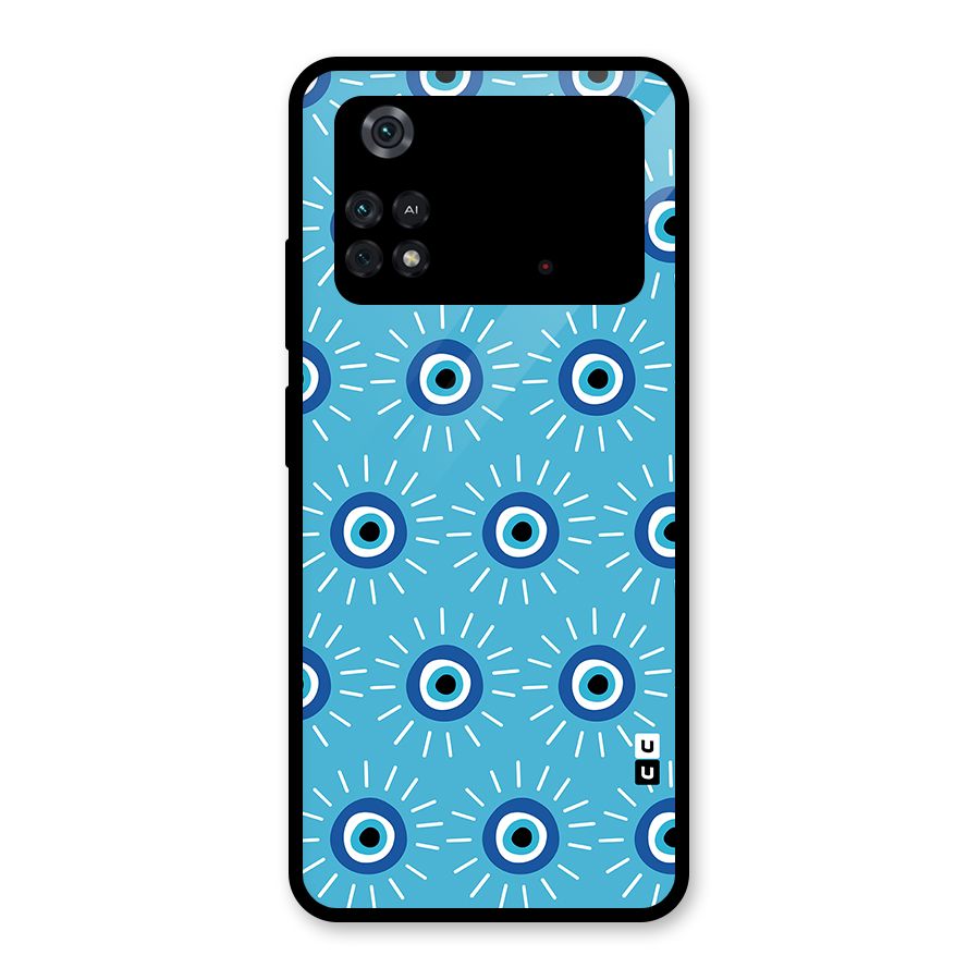 Evil Eves Away Glass Back Case for Poco M4 Pro 4G