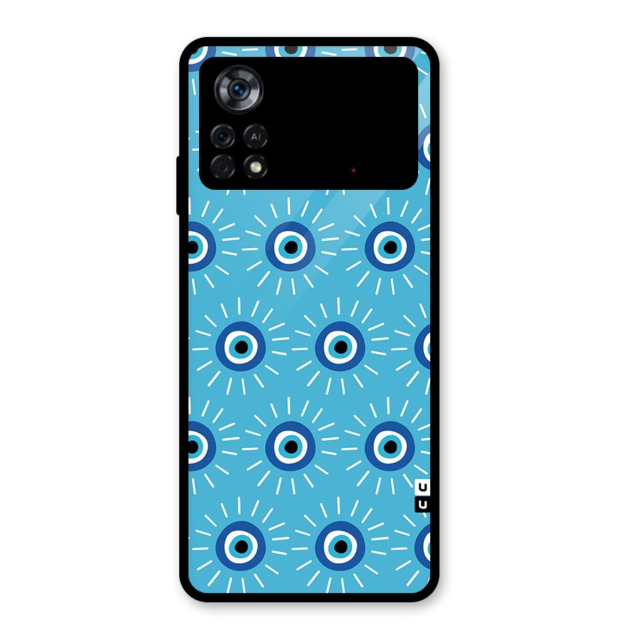 Evil Eves Away Glass Back Case for Poco X4 Pro 5G