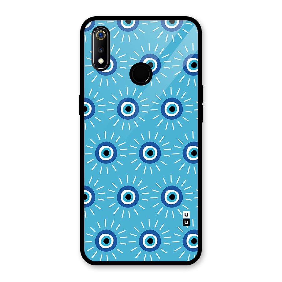 Evil Eves Away Glass Back Case for Realme 3i