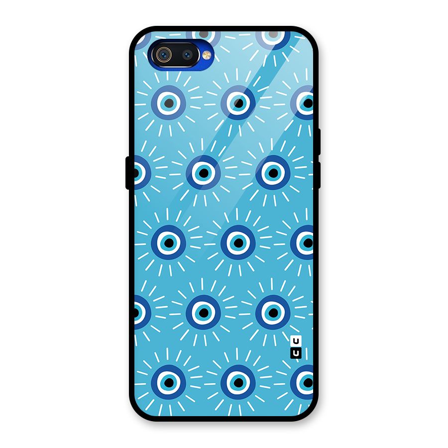 Evil Eves Away Glass Back Case for Realme C2