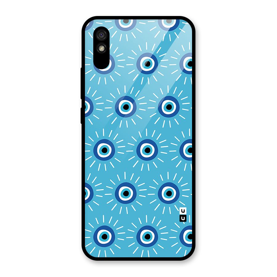 Evil Eves Away Glass Back Case for Redmi 9A