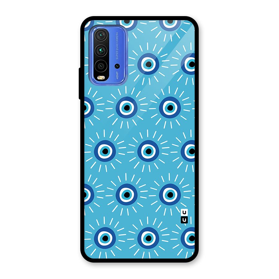 Evil Eves Away Glass Back Case for Redmi 9 Power