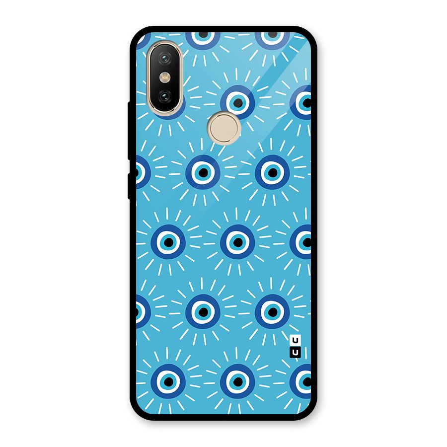 Evil Eves Away Glass Back Case for Redmi A2