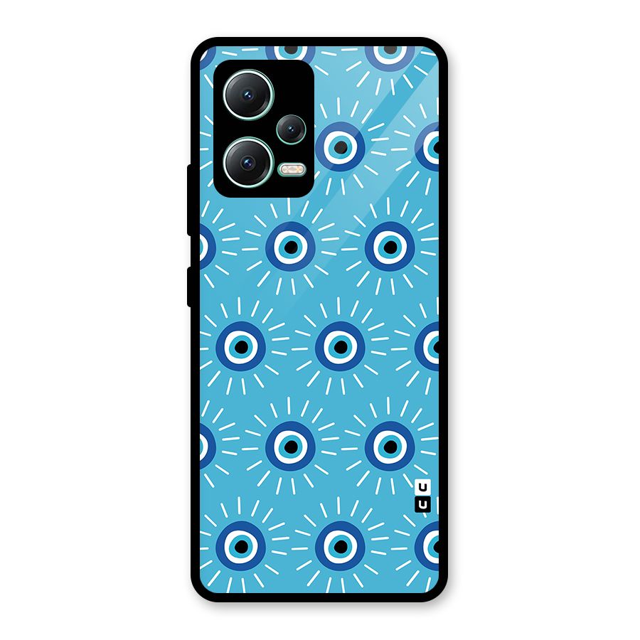 Evil Eves Away Glass Back Case for Redmi Note 12 5G