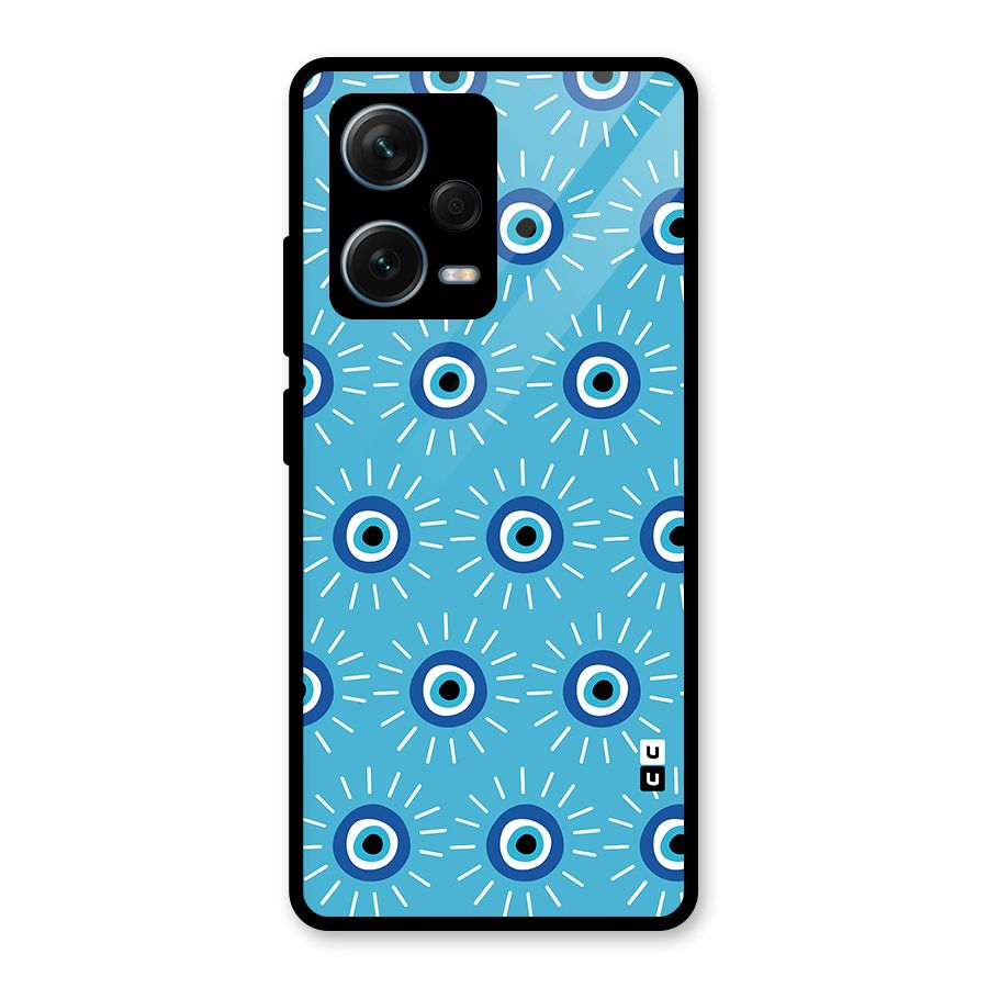 Evil Eves Away Glass Back Case for Redmi Note 12 Pro Plus 5G