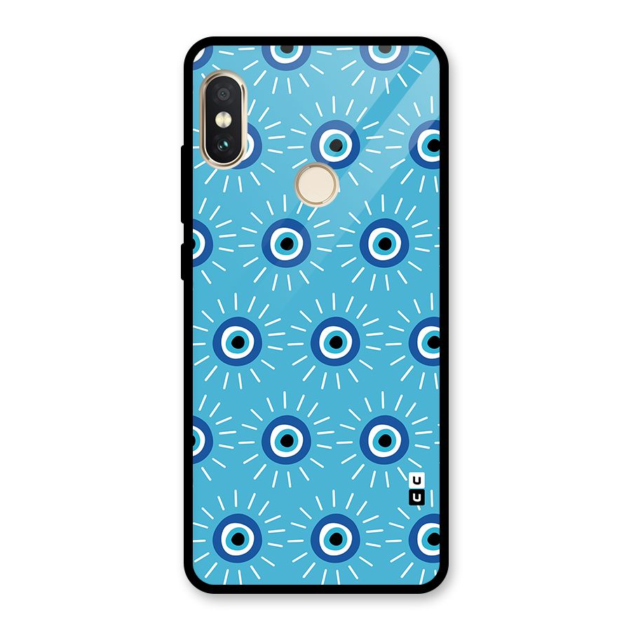 Evil Eves Away Glass Back Case for Redmi Note 5 Pro