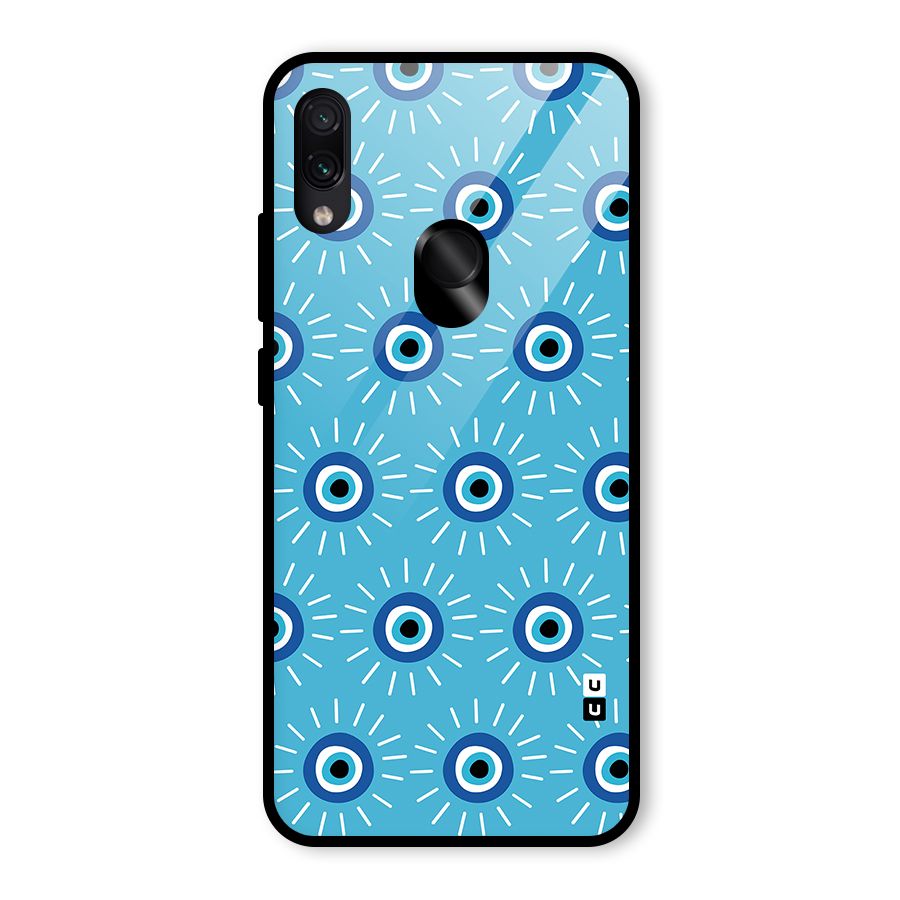 Evil Eves Away Glass Back Case for Redmi Note 7 Pro