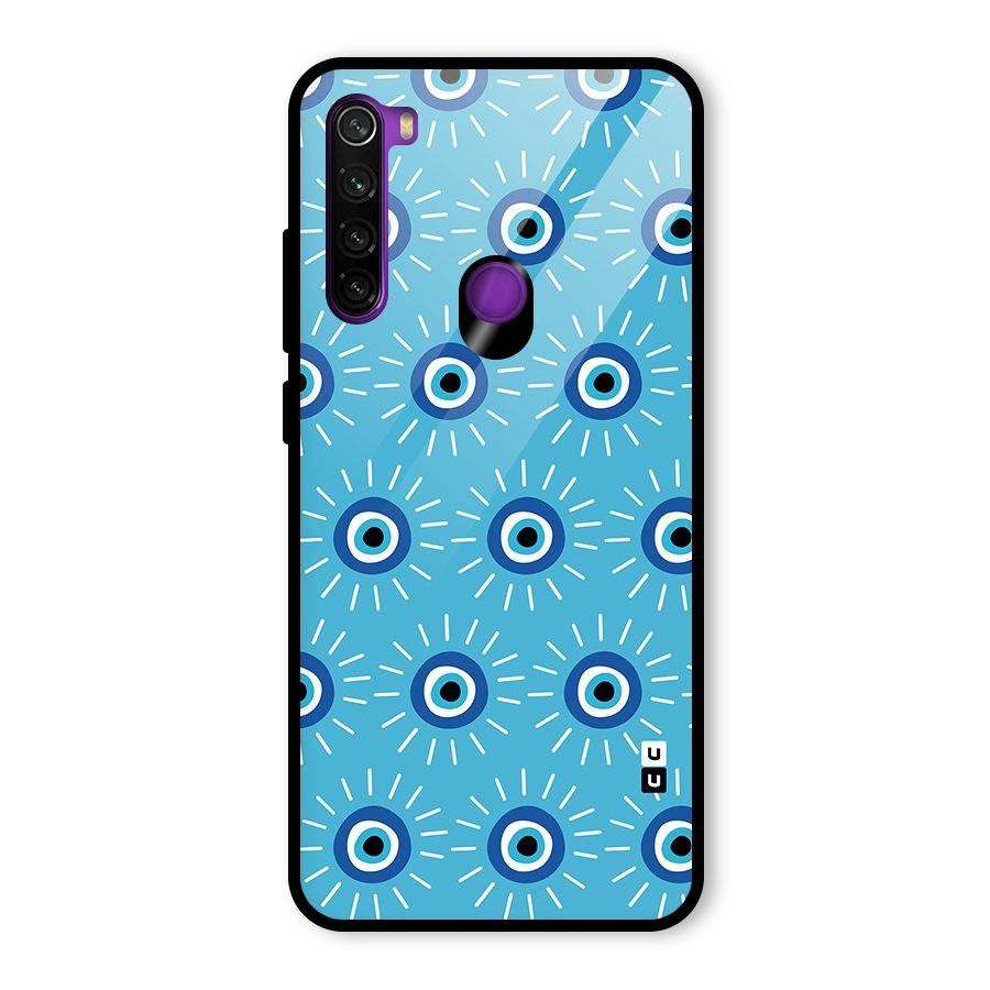 Evil Eves Away Glass Back Case for Redmi Note 8