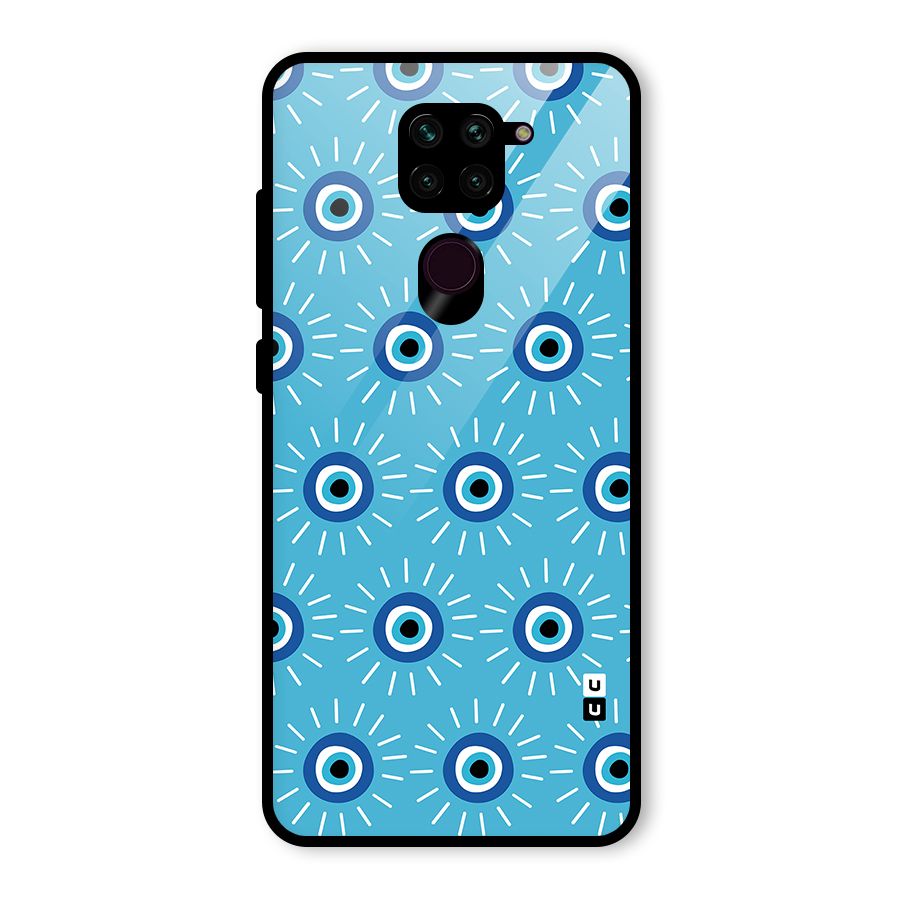 Evil Eves Away Glass Back Case for Redmi Note 9