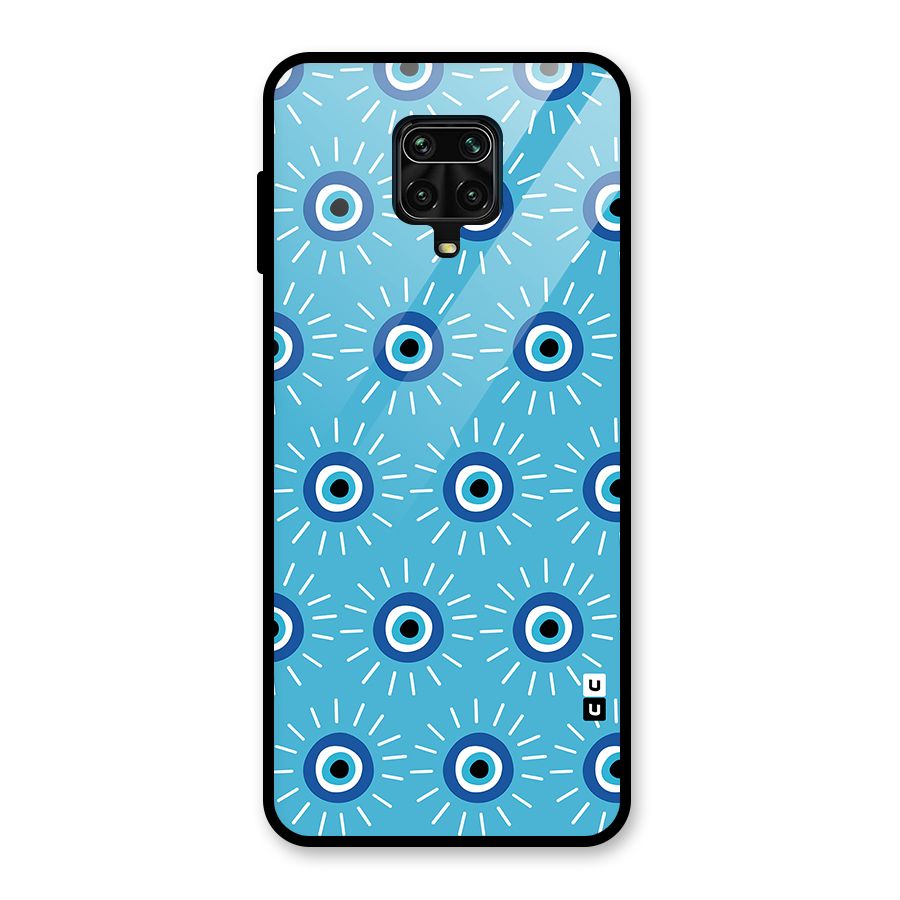 Evil Eves Away Glass Back Case for Redmi Note 9 Pro