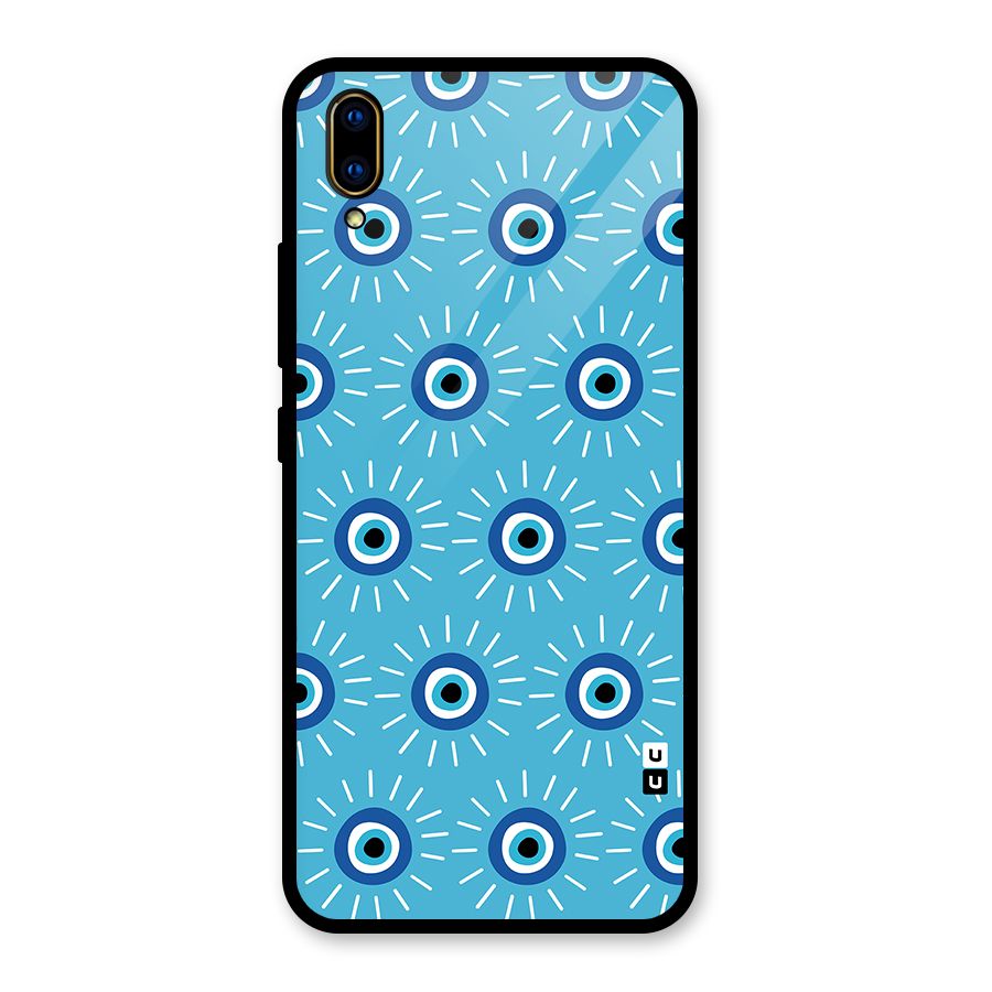 Evil Eves Away Glass Back Case for Vivo V11 Pro