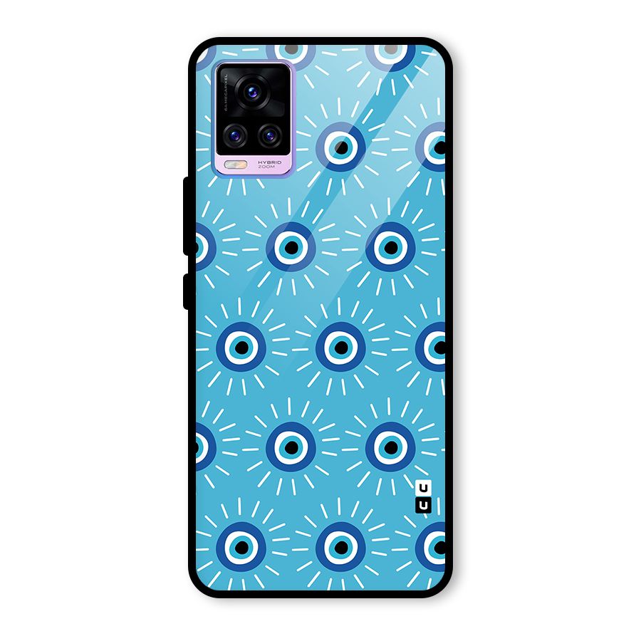 Evil Eves Away Glass Back Case for Vivo V20 Pro