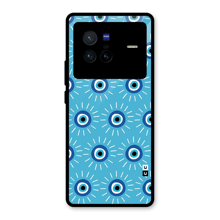 Evil Eves Away Glass Back Case for Vivo X80