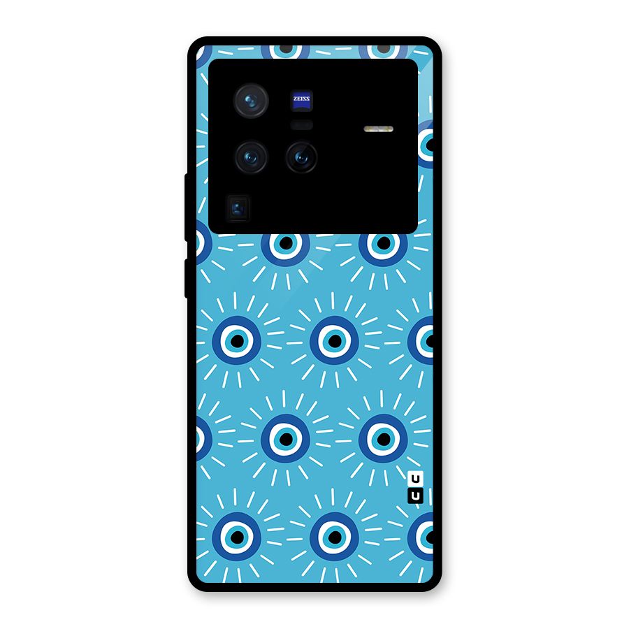 Evil Eves Away Glass Back Case for Vivo X80 Pro