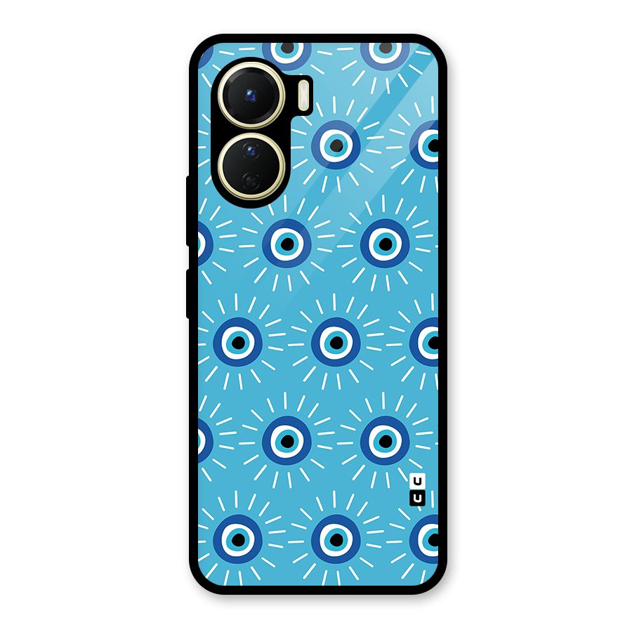 Evil Eves Away Glass Back Case for Vivo Y16