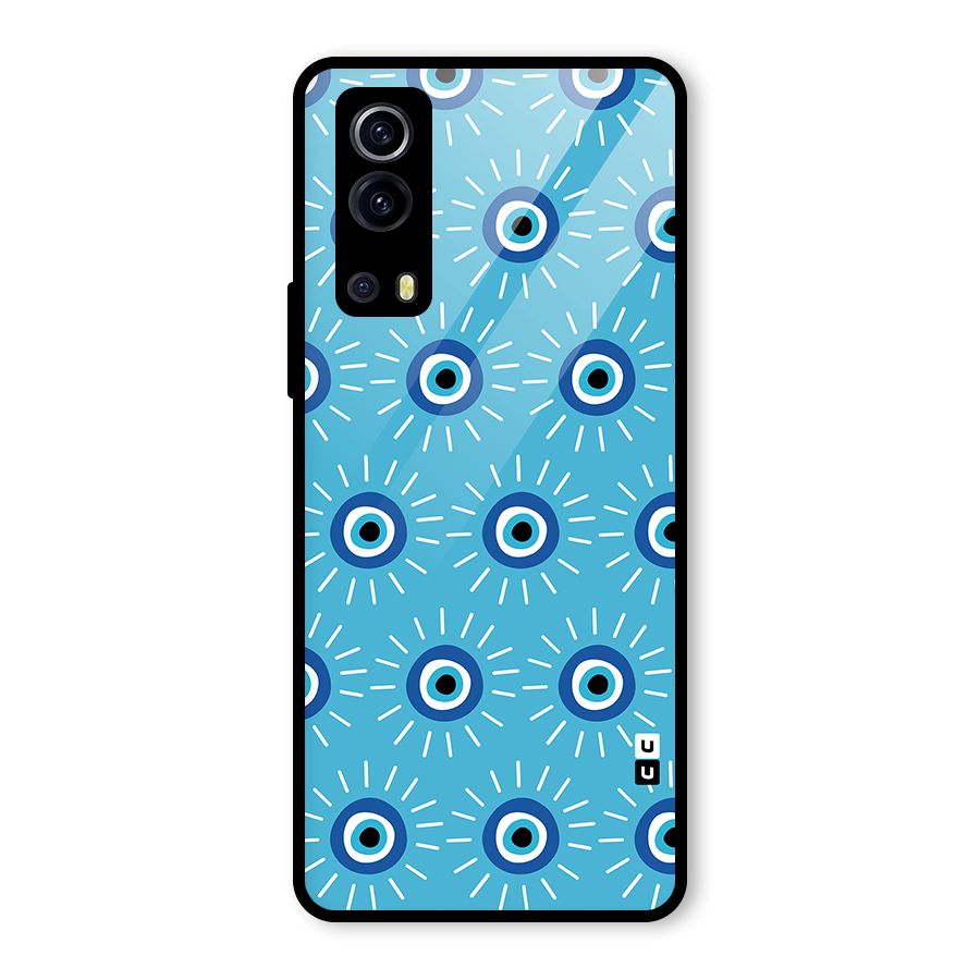 Evil Eves Away Glass Back Case for Vivo iQOO Z3