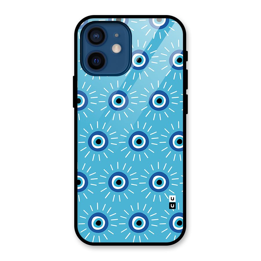 Evil Eves Away Glass Back Case for iPhone 12 Mini