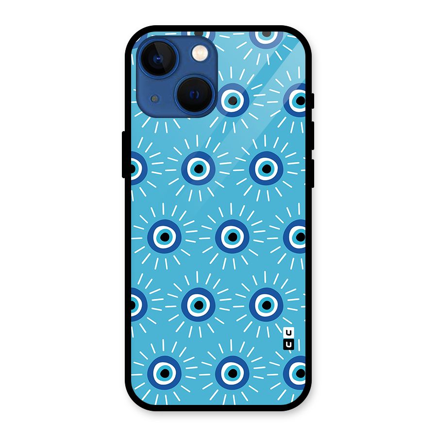 Evil Eves Away Glass Back Case for iPhone 13 Mini