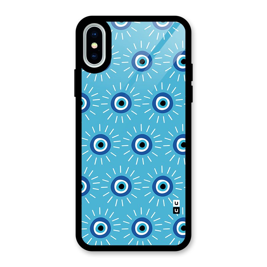 Evil Eves Away Glass Back Case for iPhone X