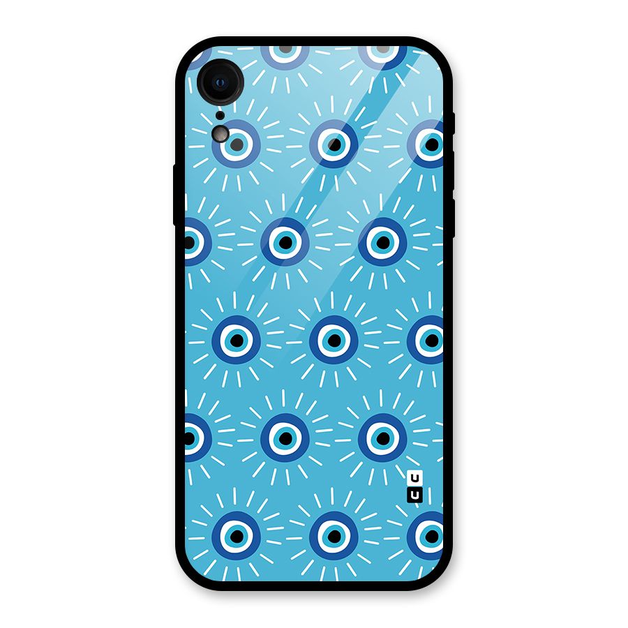 Evil Eves Away Glass Back Case for iPhone XR