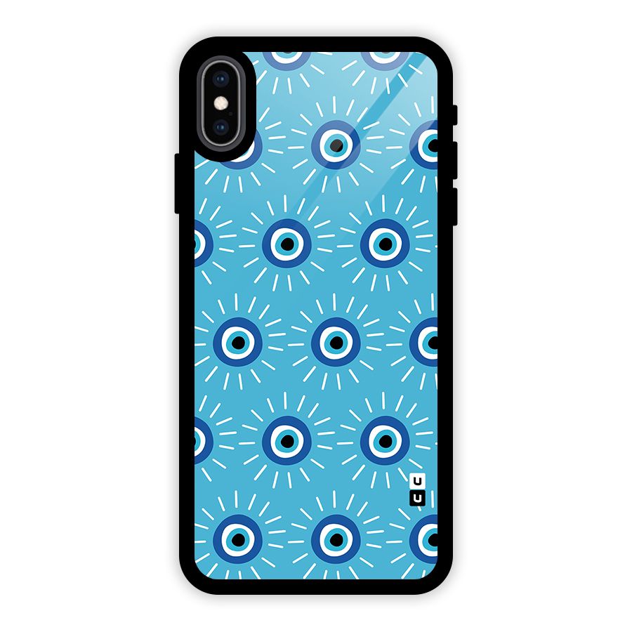 Evil Eves Away Glass Back Case for iPhone XS Max