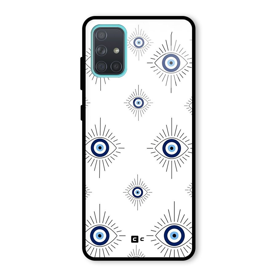 Evil Eye Wall Glass Back Case for Galaxy A71