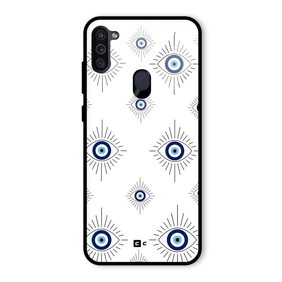 Evil Eye Wall Glass Back Case for Galaxy M11