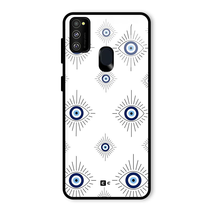 Evil Eye Wall Glass Back Case for Galaxy M30s