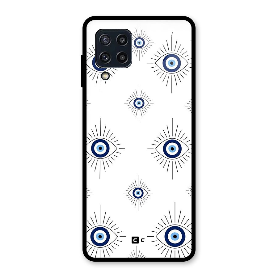 Evil Eye Wall Glass Back Case for Galaxy M32