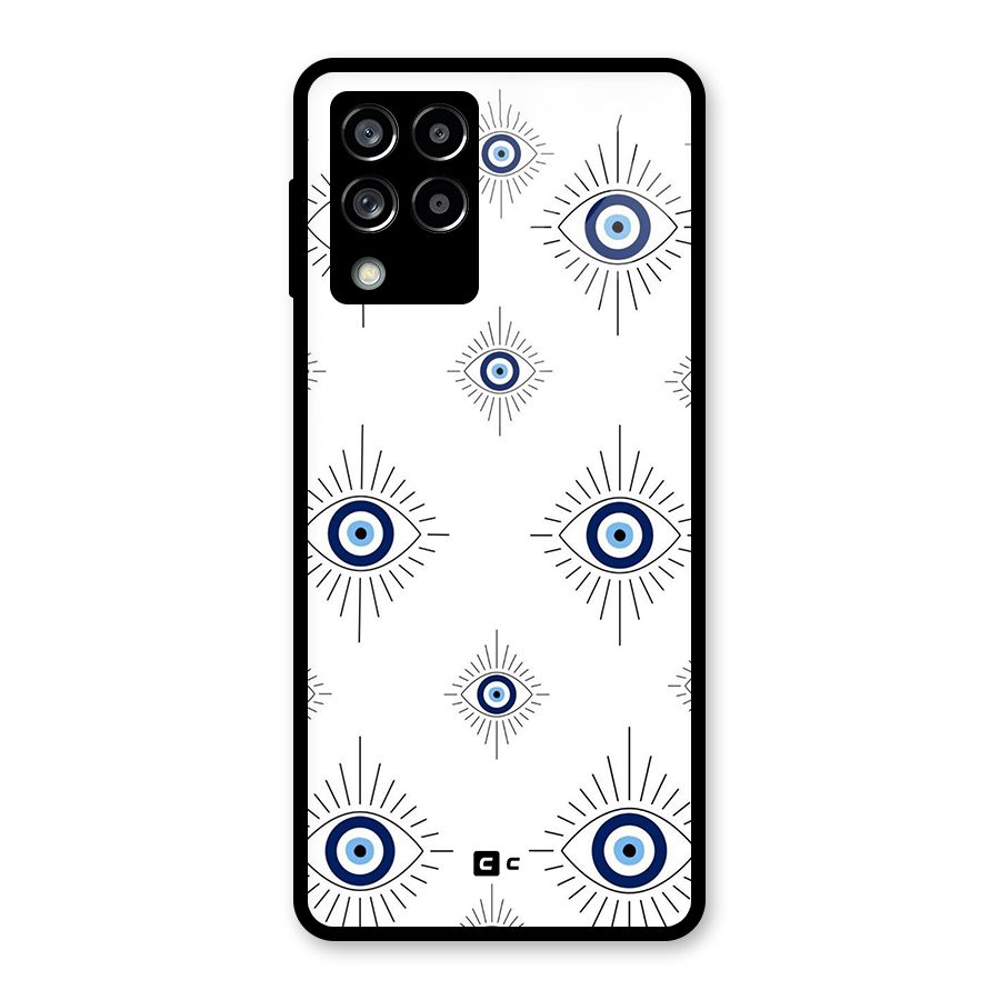 Evil Eye Wall Glass Back Case for Galaxy M53 5G