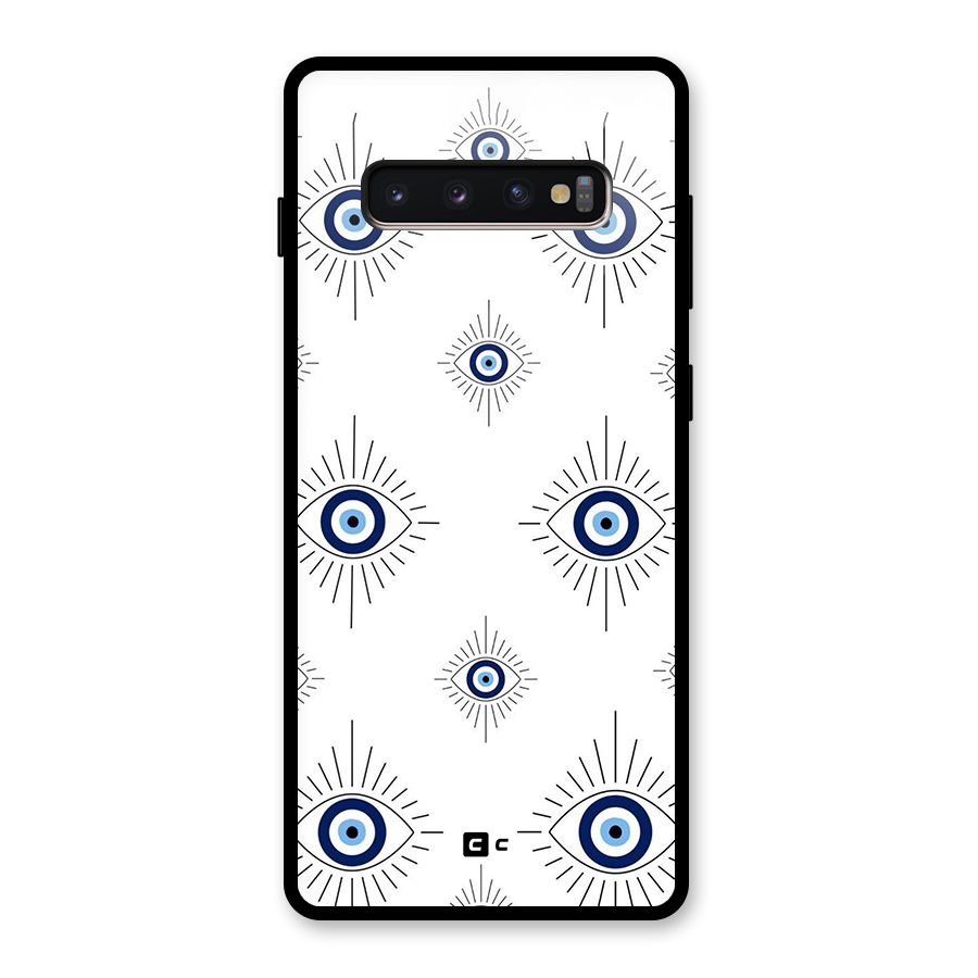 Evil Eye Wall Glass Back Case for Galaxy S10 Plus
