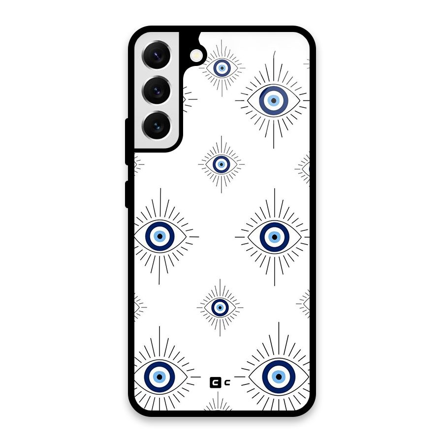 Evil Eye Wall Glass Back Case for Galaxy S22 Plus 5G