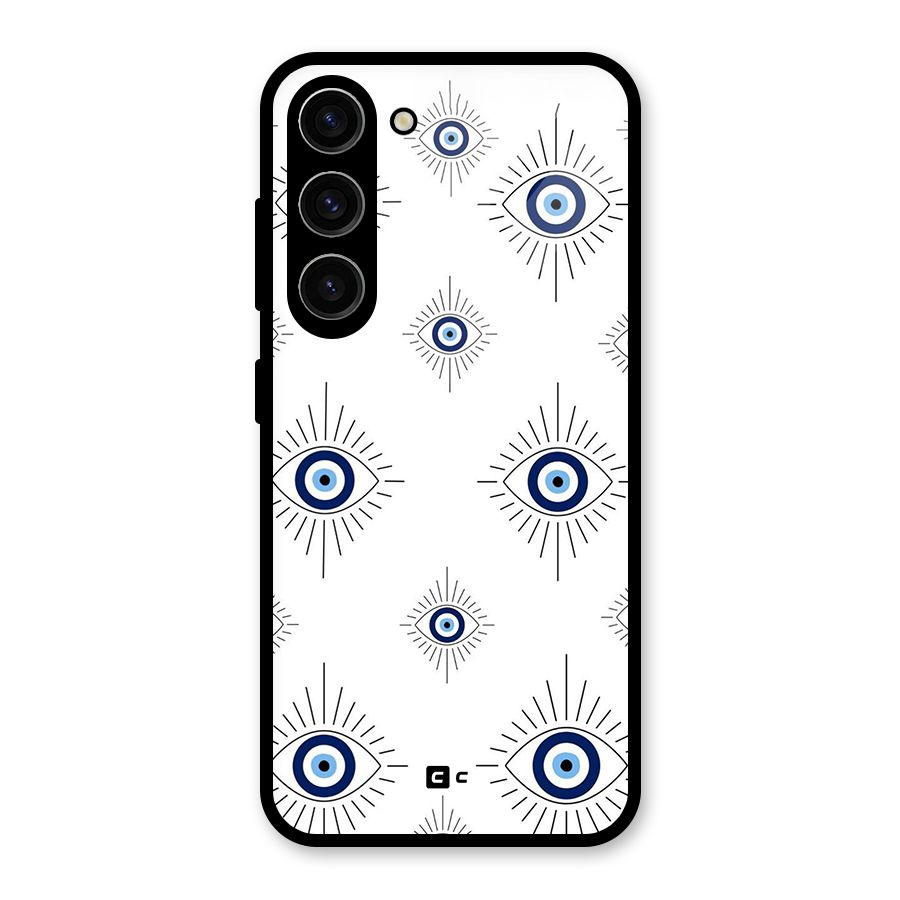 Evil Eye Wall Glass Back Case for Galaxy S23