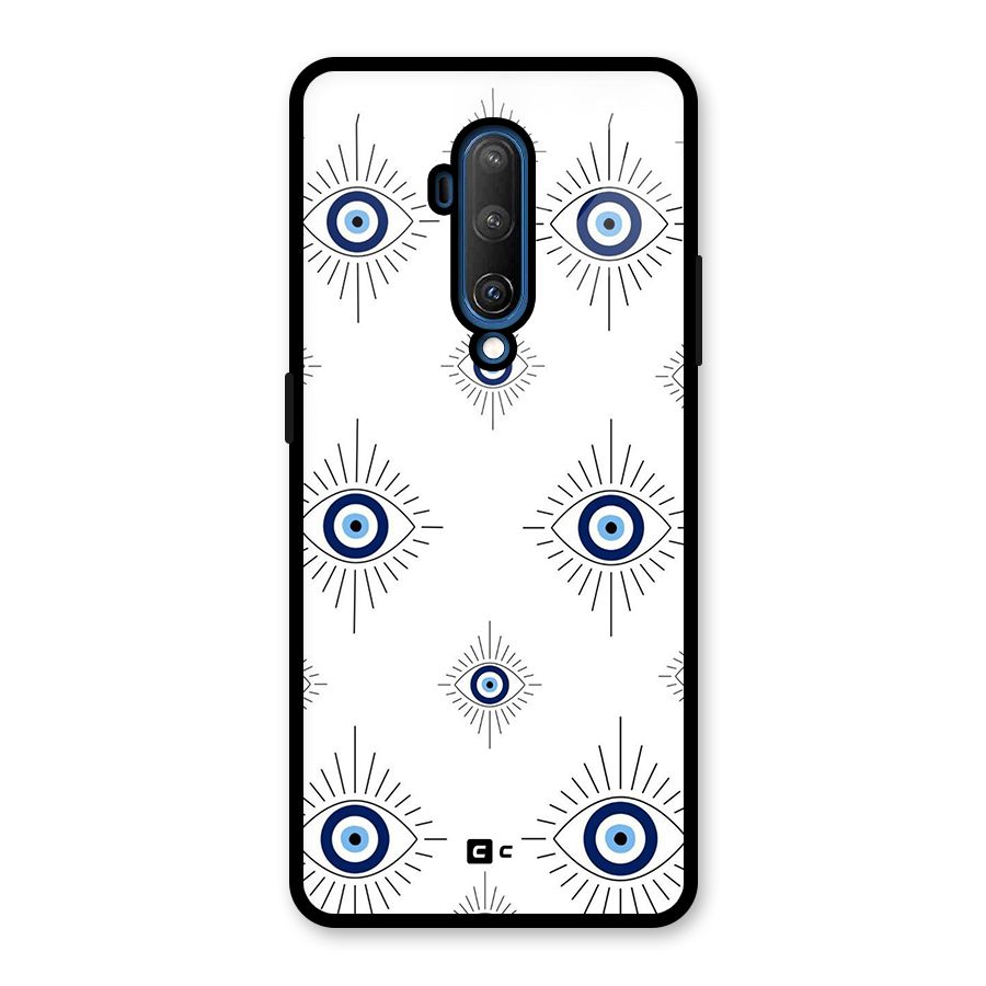 Evil Eye Wall Glass Back Case for OnePlus 7T Pro