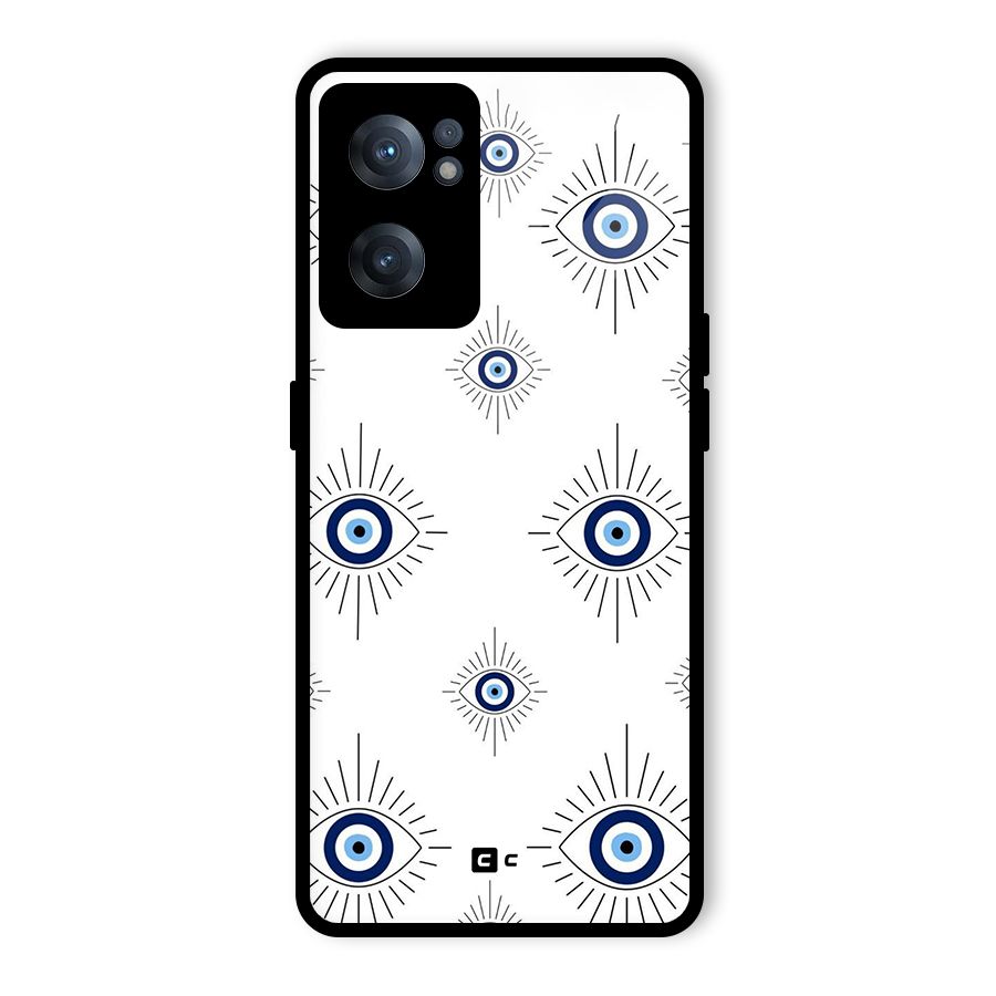 Evil Eye Wall Glass Back Case for OnePlus Nord CE 2 5G