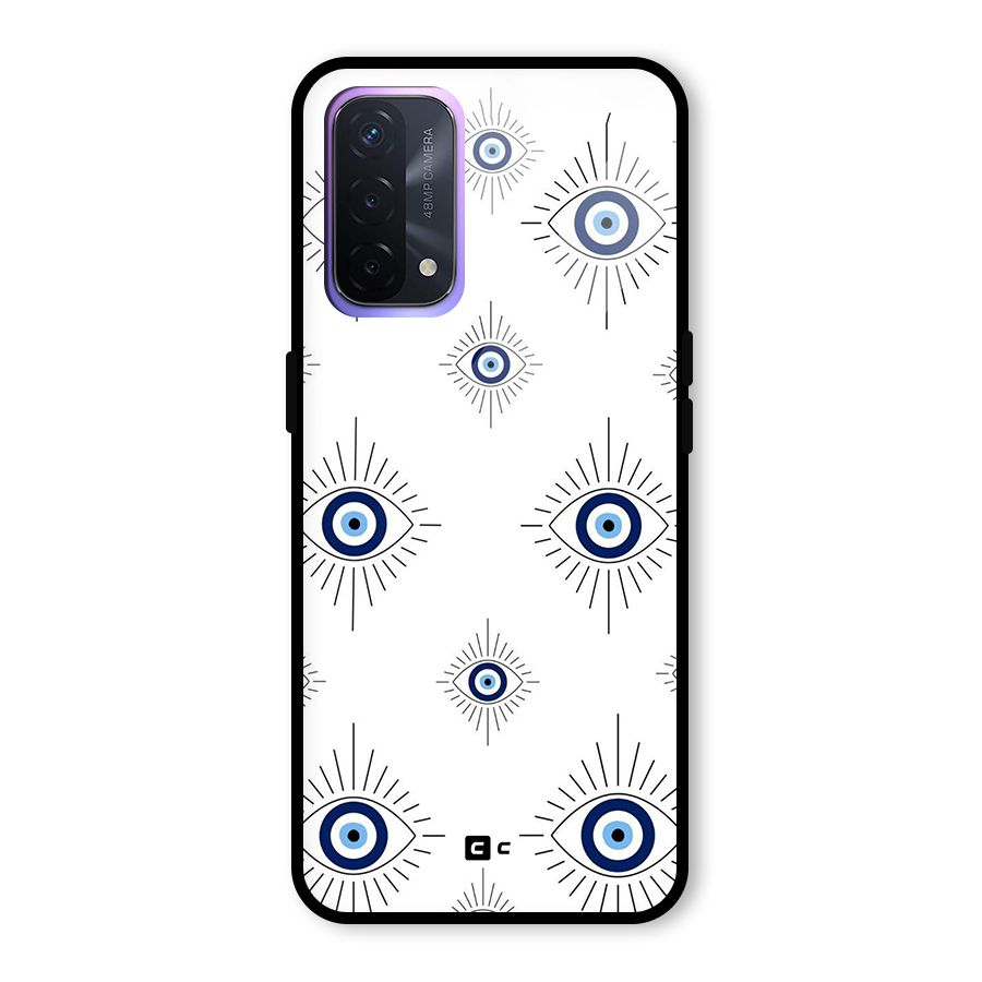 Evil Eye Wall Glass Back Case for Oppo A74 5G