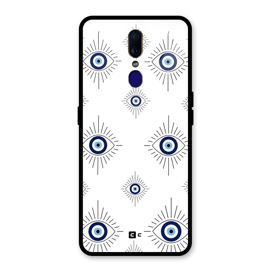 Evil Eye Wall Glass Back Case for Oppo F11