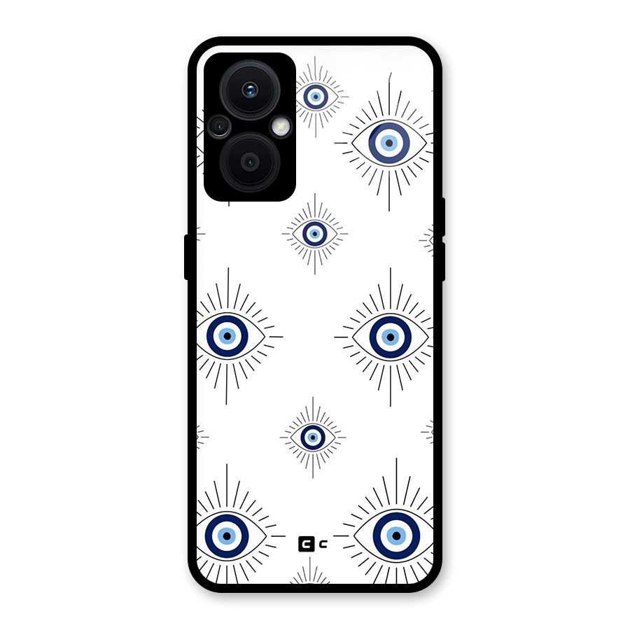 Evil Eye Wall Glass Back Case for Oppo F21s Pro 5G