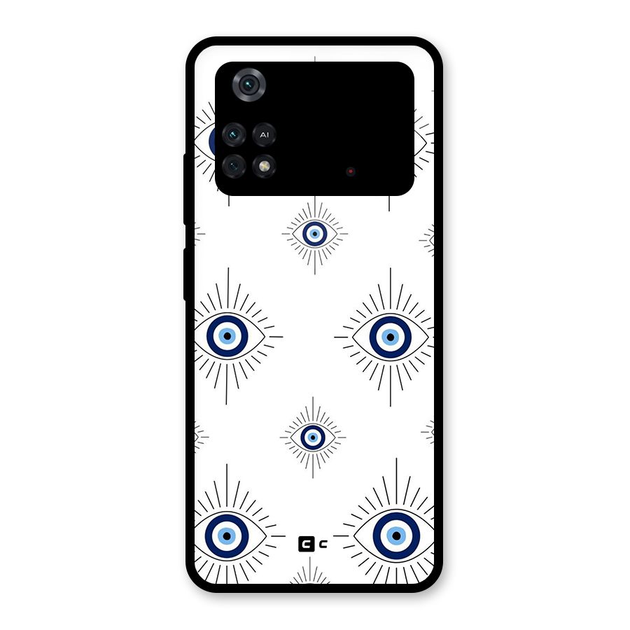 Evil Eye Wall Glass Back Case for Poco M4 Pro 4G