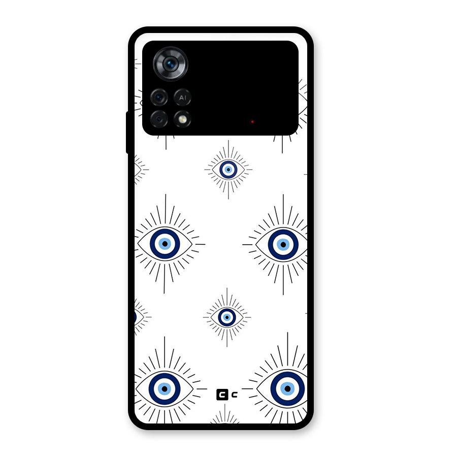 Evil Eye Wall Glass Back Case for Poco X4 Pro 5G