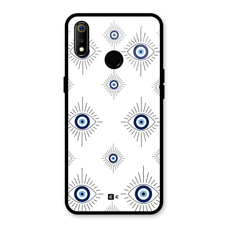 Evil Eye Wall Glass Back Case for Realme 3i