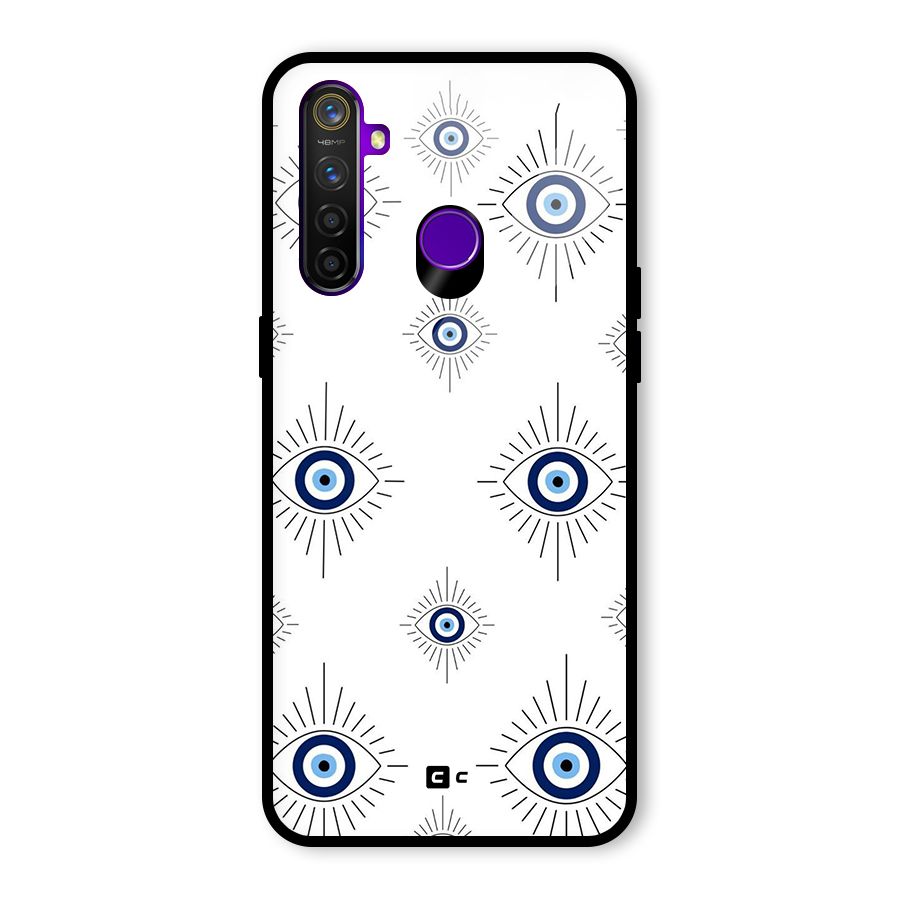 Evil Eye Wall Glass Back Case for Realme 5 Pro