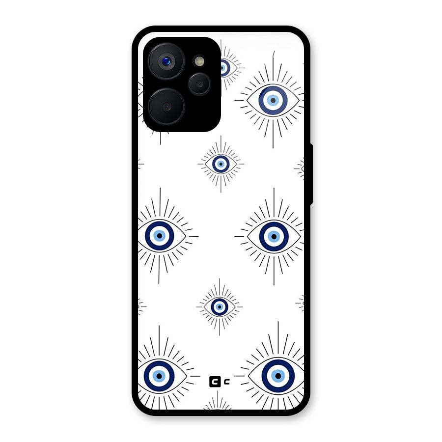 Evil Eye Wall Glass Back Case for Realme 9i 5G